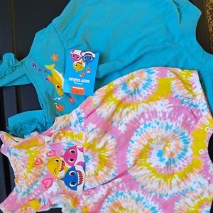 NWT Nickelodeon Pinkfong Baby Shark Dress set for Baby Girl